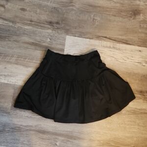 Kidpik Black Skater Mini Skirt Pleated